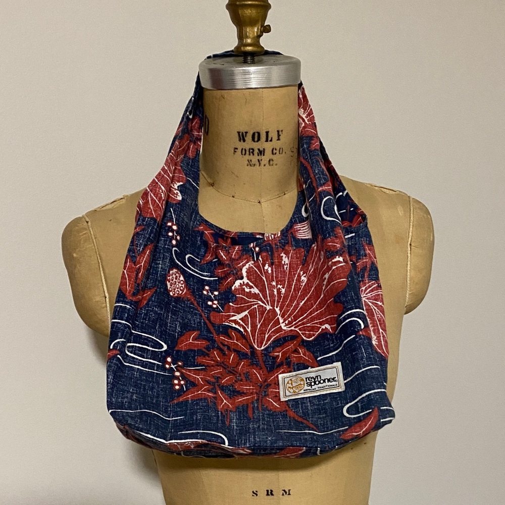 Reyn Spooner Red and Blue Floral Shoulder Bag